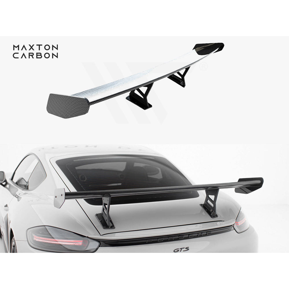 Maxton Design Carbon Fibre Spoiler (Internal Brackets) - Porsche Cayman S/GTS 718