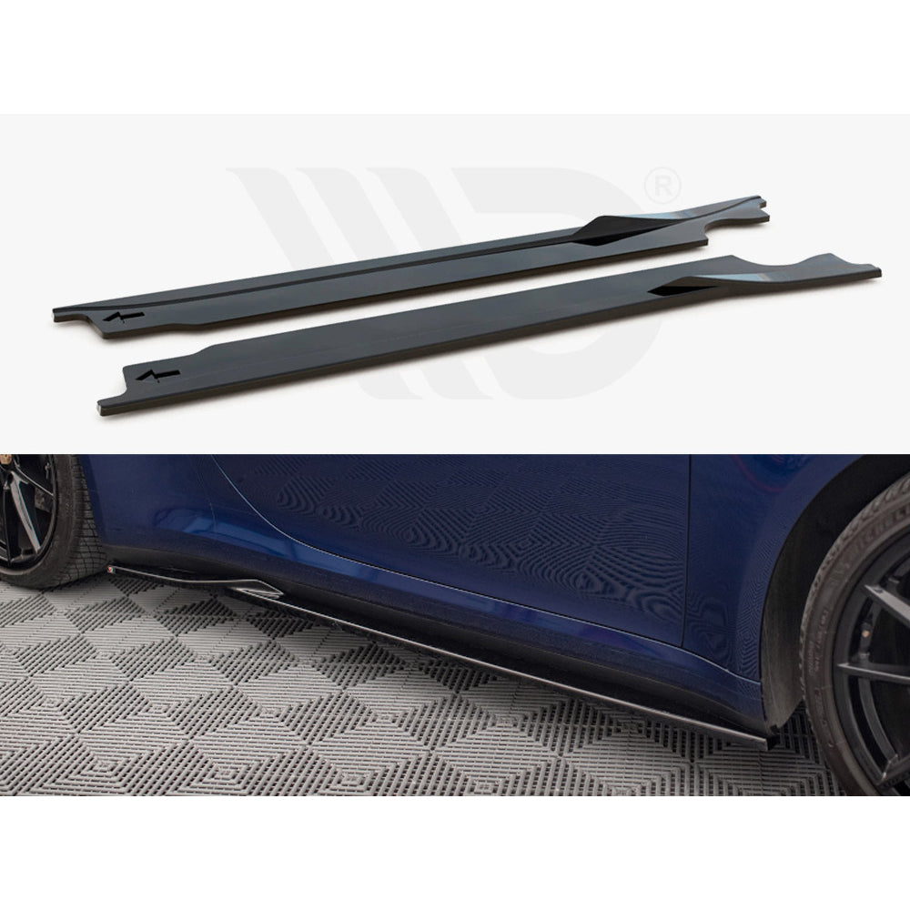 Maxton Design Street Plus Side Skirt Diffusers V1 - Porsche 911 Carrera S Aero/GTS 992.1