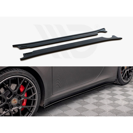 Maxton Design Street Plus Side Skirt Diffusers - Porsche 911 Carrera S 992.1