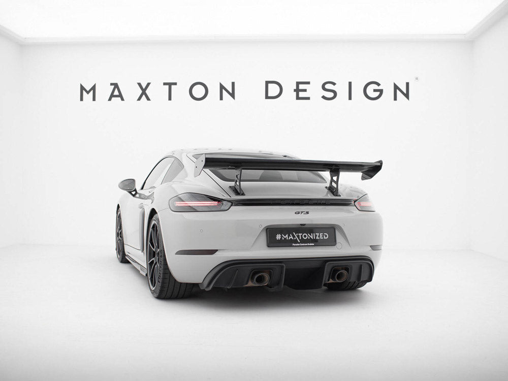 Maxton Design Carbon Fibre Spoiler (Internal Brackets) - Porsche Cayman S/GTS 718