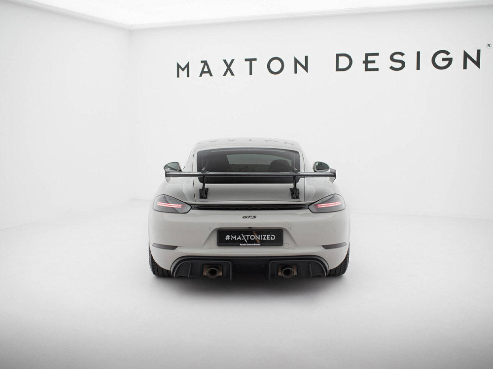 Maxton Design Carbon Fibre Spoiler (Swan Mounting) - Porsche Cayman S/GTS 718