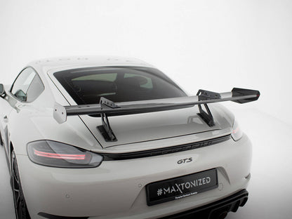 Maxton Design Carbon Fibre Spoiler (Swan Mounting) - Porsche Cayman S/GTS 718