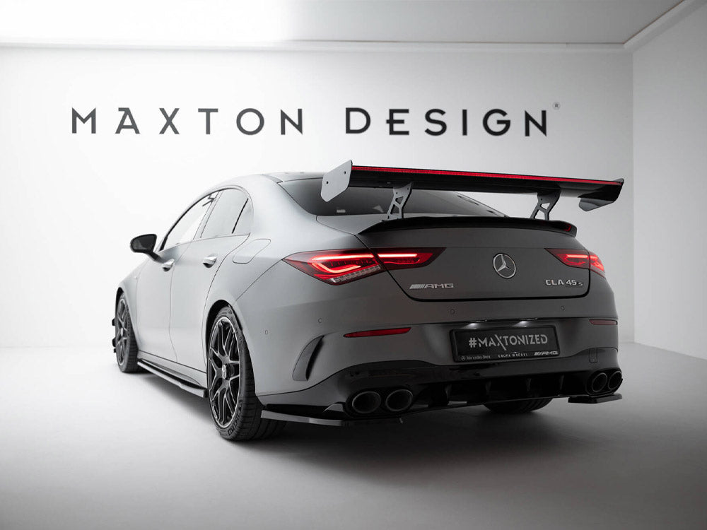 Maxton Design Carbon Fibre Spoiler With LED (Internal Brackets) - Mercedes CLA35 & CLA45 AMG C118