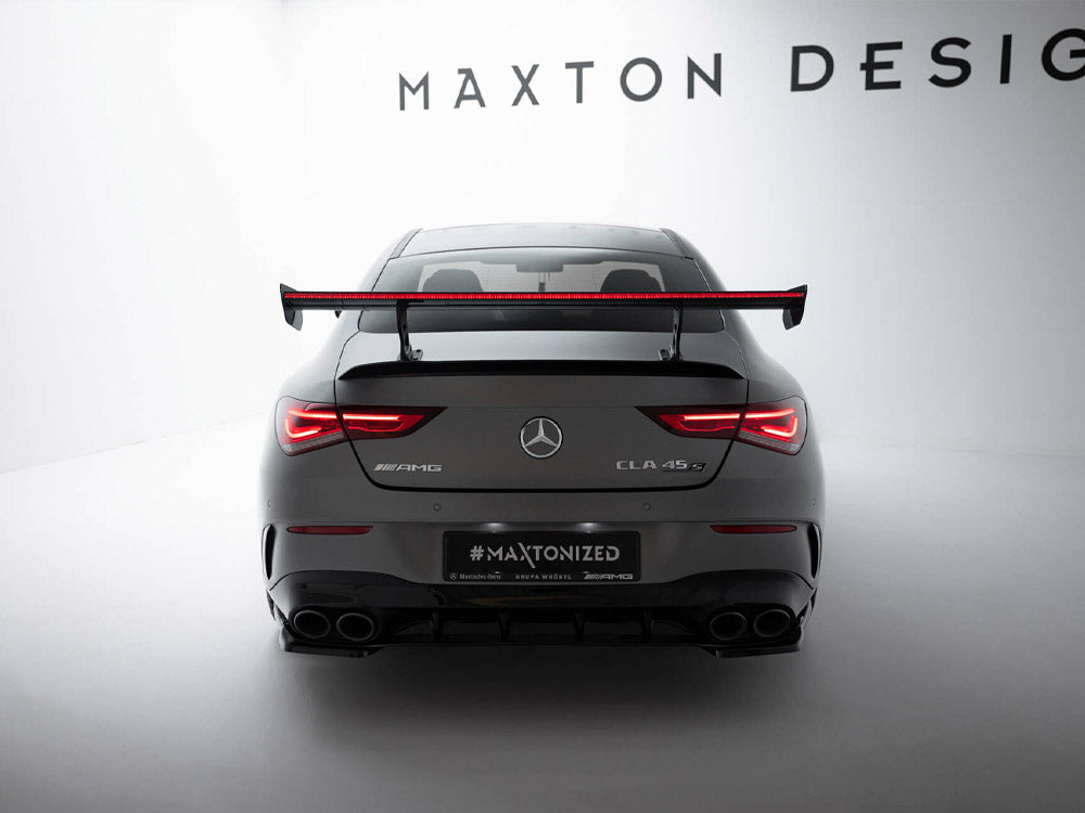 Aileron en fibre de carbone Maxton Design avec LED (supports internes) - Mercedes CLA35 et CLA45 AMG C118