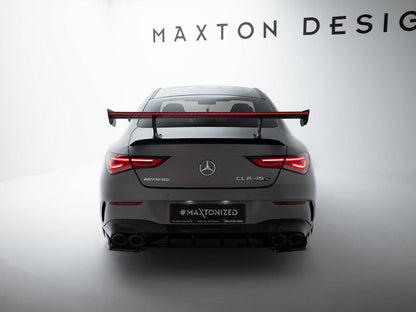 Maxton Design Carbon Fibre Spoiler With LED (Internal Brackets) - Mercedes CLA35 & CLA45 AMG C118