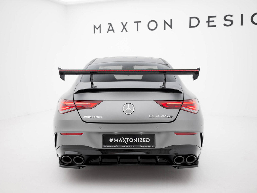 Maxton Design Carbon Fibre Spoiler With LED (Internal Brackets) - Mercedes CLA35 & CLA45 AMG C118