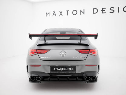 Maxton Design Carbon Fibre Spoiler With LED (Internal Brackets) - Mercedes CLA35 & CLA45 AMG C118