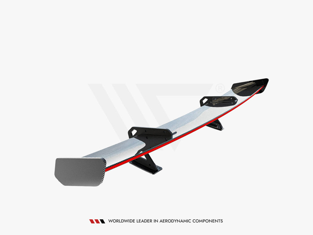 Aileron en fibre de carbone Maxton Design avec LED (montage cygne) - Mercedes CLA35 et CLA45 AMG C118