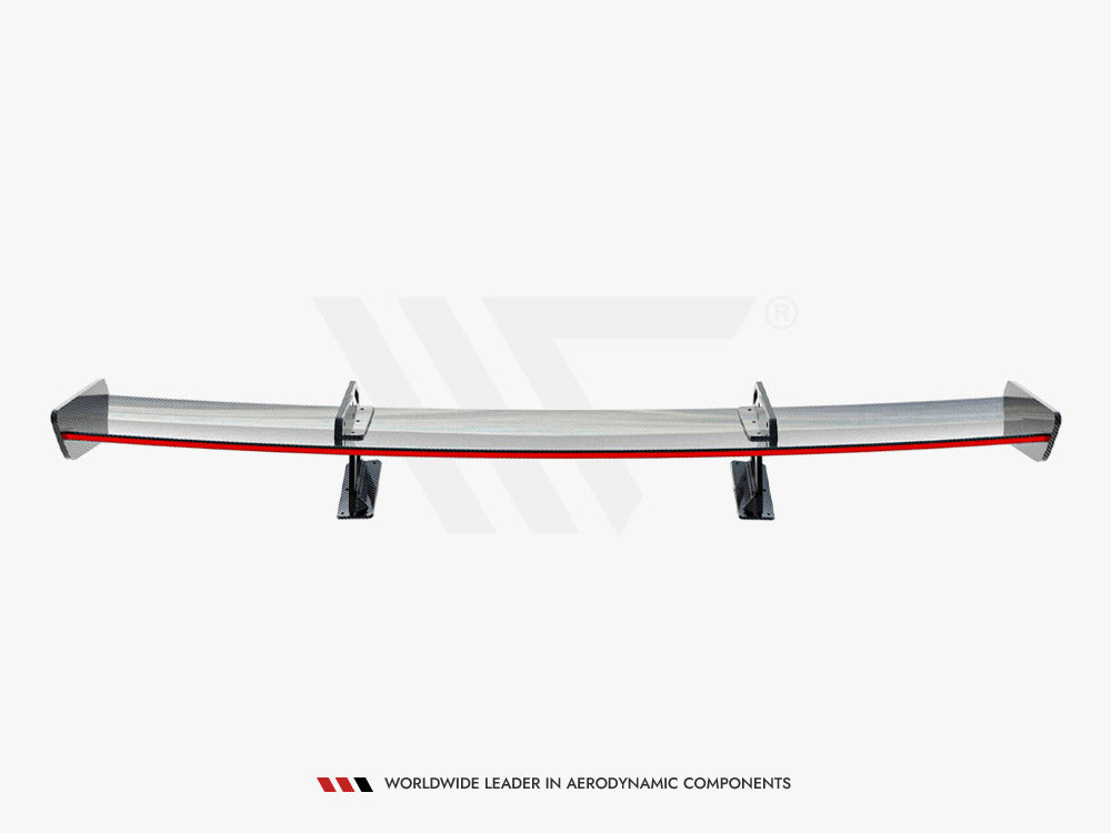 Aileron en fibre de carbone Maxton Design avec LED (montage cygne) - Mercedes CLA35 et CLA45 AMG C118