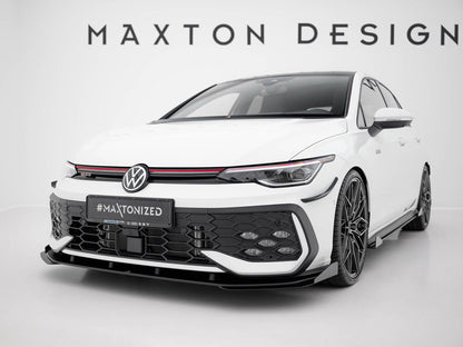 Maxton Design Street Pro Front Splitter + Flaps - VW Golf GTI Mk8.5