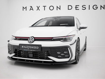 Maxton Design Street Plus Front Splitter V5 - VW Golf GTI Mk8.5