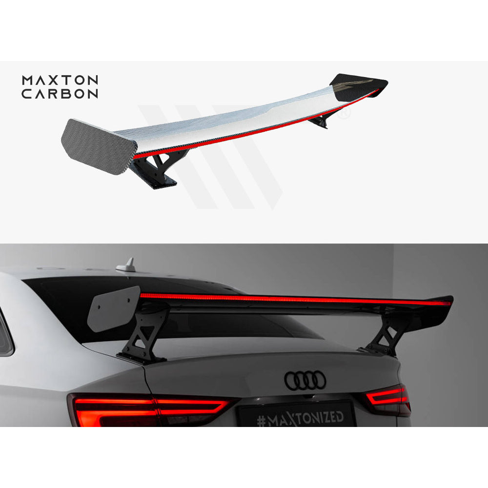 Maxton Design Carbon Fibre Spoiler With LED - Audi S3 & RS3 8V Saloon