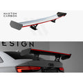Alerón de fibra de carbono Maxton Design con LED (soportes internos) - Audi S3 y RS3 8V Sedán