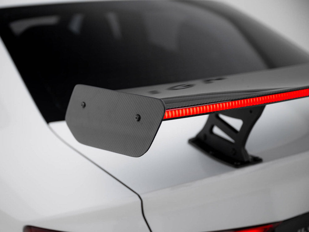 Maxton Design Carbon Fibre Spoiler With LED (Internal Brackets) - Audi S3 & RS3 8V Saloon