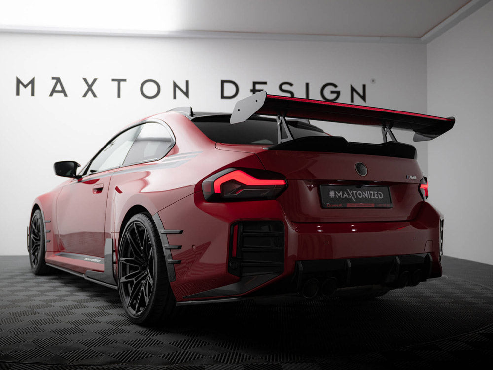 Maxton Design Carbon Fibre Spoiler With LED (Swan Mounting) - BMW M240i G42 & M2 G87