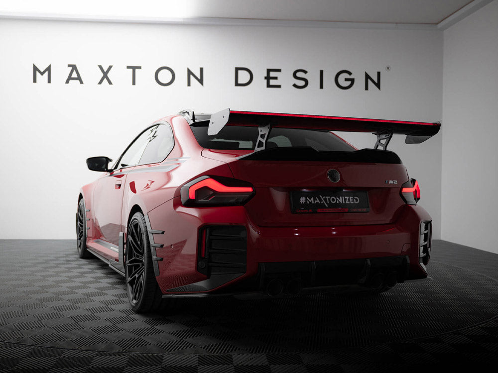 Maxton Design Carbon Fibre Spoiler With LED (Internal Brackets) - BMW M240i G42 & M2 G87