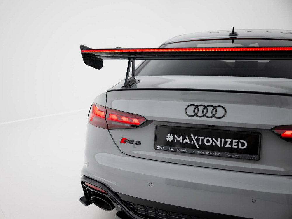 Maxton Design Carbon Fibre Spoiler With LED (Swan Mounting) - Audi S5 & RS5 F5 Coupe