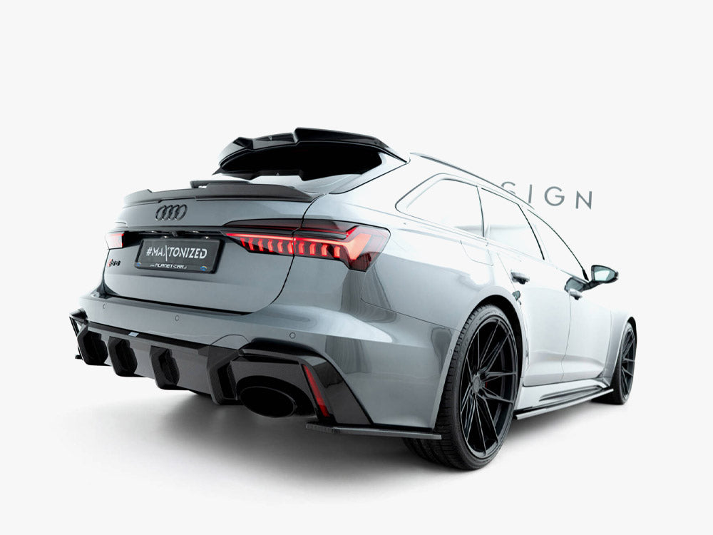 Maxton Design Carbon Fibre Lower Spoiler Cap - Audi RS6 C8