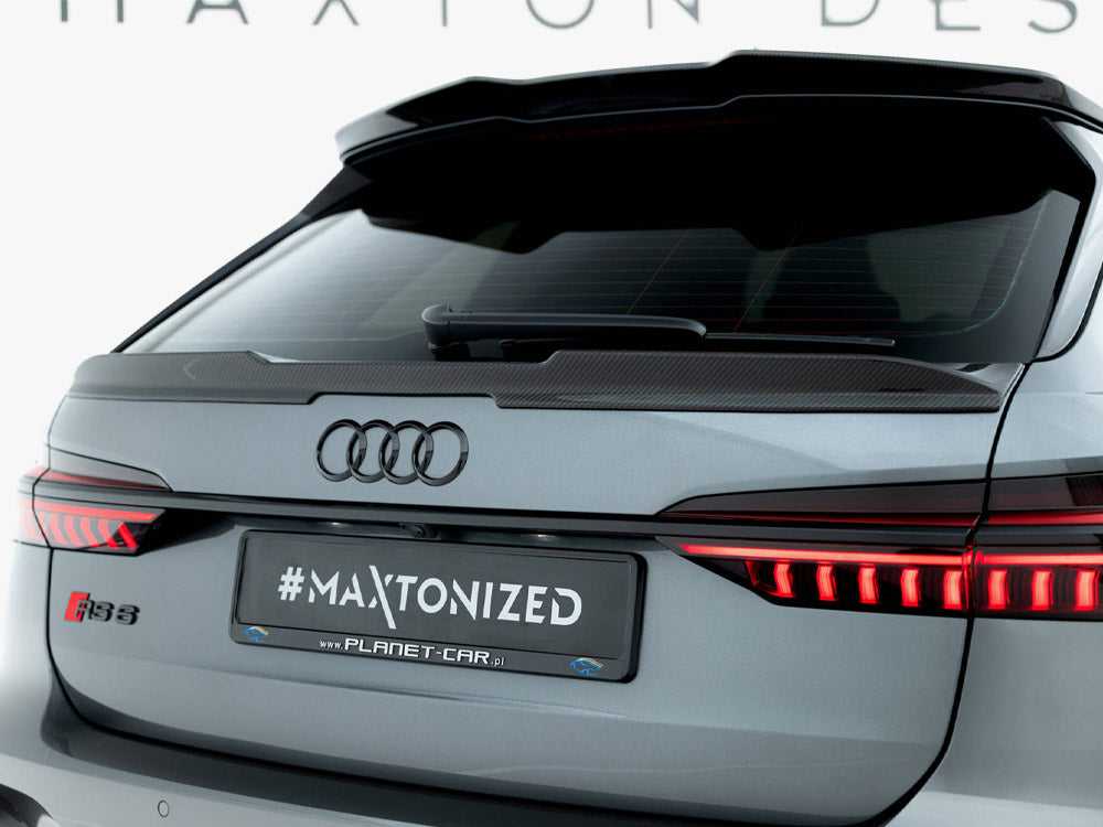 Maxton Design Carbon Fibre Lower Spoiler Cap - Audi RS6 C8