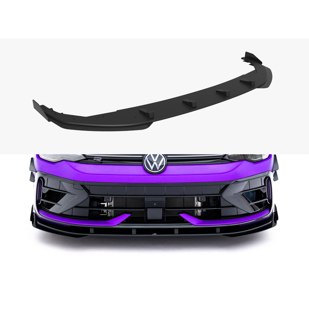 Maxton Design Street Pro Front Splitter + Flaps - VW Golf R Mk8.5