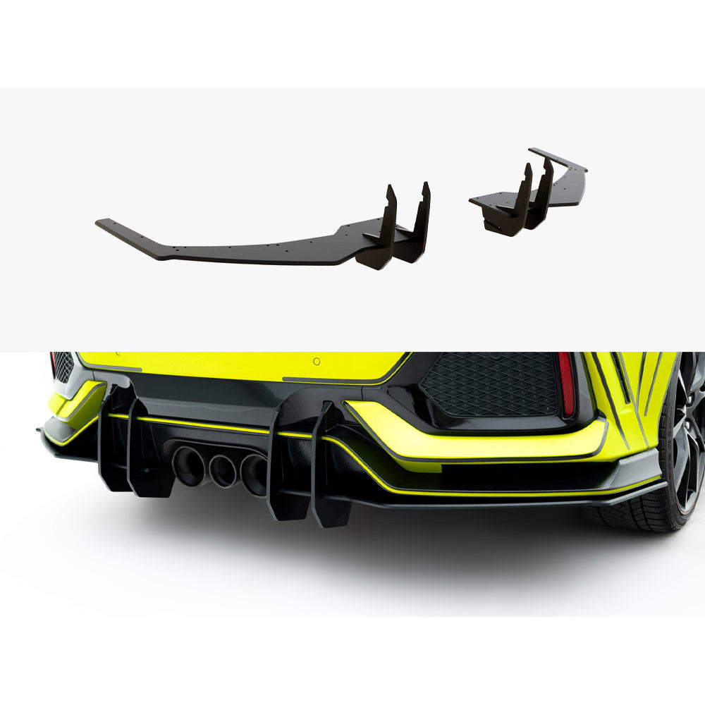 Maxton Design Street Pro Rear Diffuser V2 - Honda Civic Type R FK8 ...