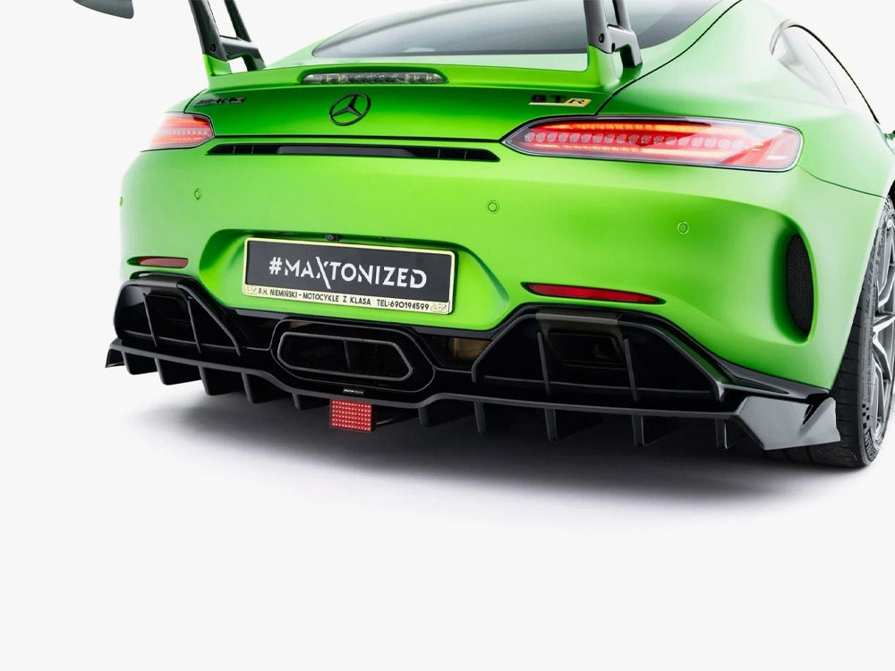 Maxton Design Street Plus Central Rear Splitter With LED - Mercedes AMG GTR C190 Facelift