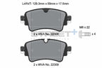 Pagid Racing Street+ Audi S4/S5 B9 Rear Performance Brake Pads T8260SP2001