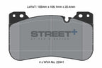 Pagid Racing Street+ BMW X5M/X6M F9x Front Performance Brake Pads T8289SP2001