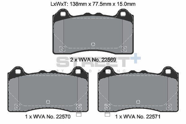 Pagid Racing Street+ Ford Focus RS Mk3 Front Performance Brake Pads T8163SP2001