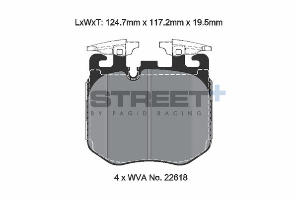 Pagid Racing Street+ BMW M340i/M440i G2x Front Performance Brake Pads