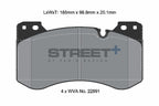 Pagid Racing Street+ BMW M2/M3/M4 G8x Front Performance Brake Pads T8282SP2001