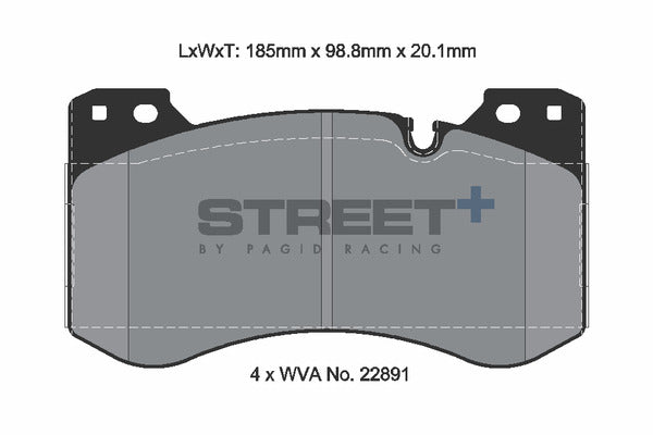 Pagid Racing Street+ BMW M2/M3/M4 G8x Front Performance Brake Pads T8282SP2001