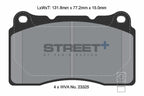 Pagid Racing Street+ Honda Civic Type R FK2 Front Performance Brake Pads T8026SP2001