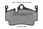 Pagid Racing Street+ Porsche Boxster/Cayman S/GTS 981 Rear Performance Brake Pads T8274SP2001