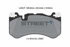 Pagid Racing Street+ Mercedes AMG GT (390mm Discs) Front Performance Brake Pads T8086SP2001