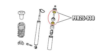 Powerflex Rear Upper Shock Mounting Bush - Honda Civic Type R FK2