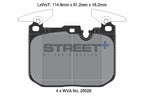 Pagid Racing Street+ BMW M140i/M240i F2x Front Performance Brake Pads T8104SP2001