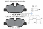 Pagid Racing Street+ MINI Cooper S F56 Rear Performance Brake Pads T8305SP2001