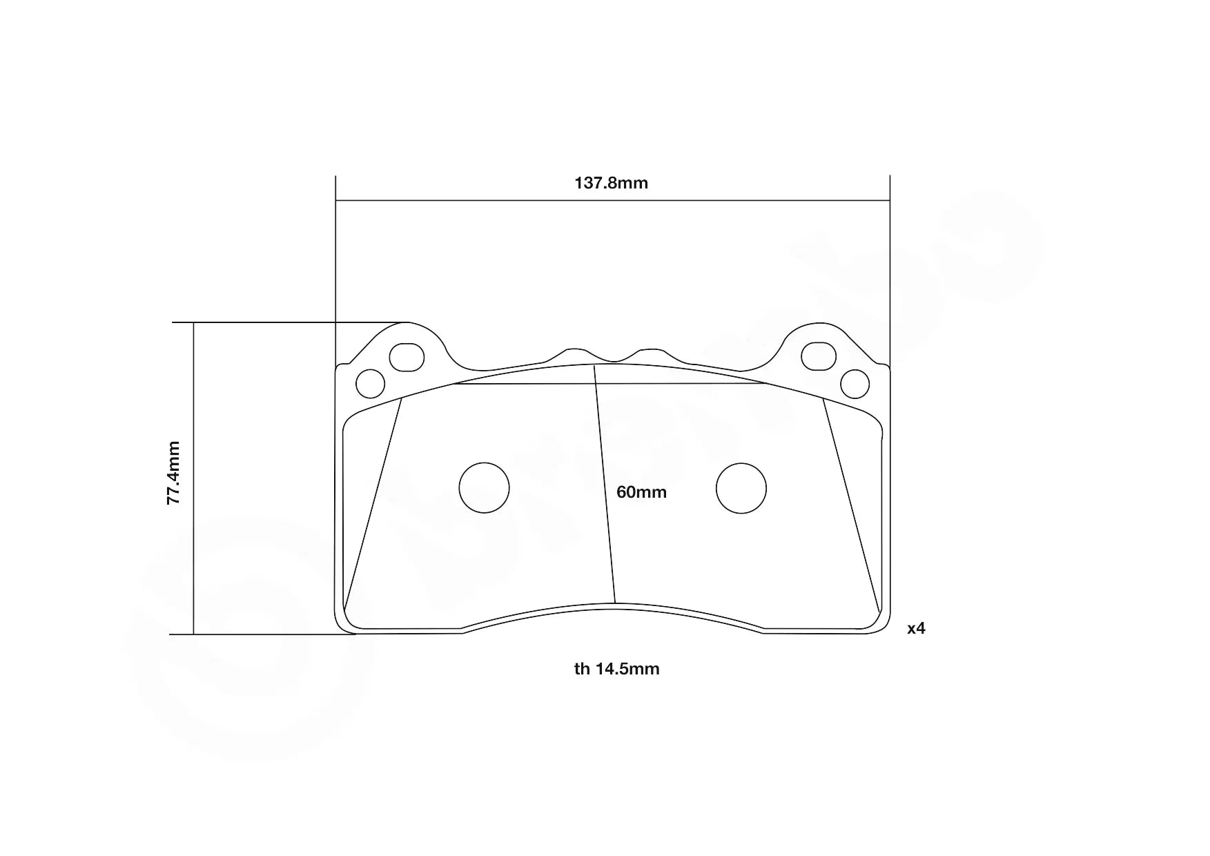 Brembo Sport HP2 Front Brake Pads - 07.B314.95 - Ford Focus RS Mk3