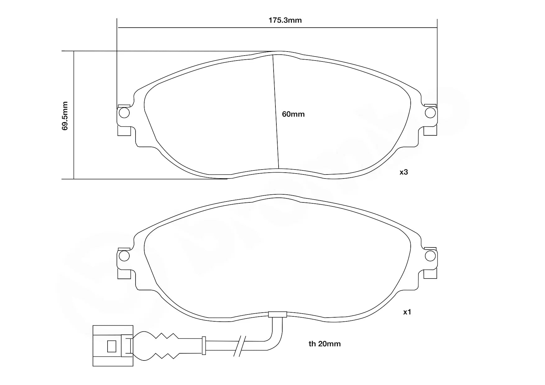 Brembo Sport HP2 Front Brake Pads - 07.B314.81/07.B314.93 - VW Golf GTI Mk7