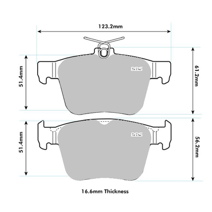 PBS ProRace Audi RS3 8V and TTRS 8S Rear Performance Brake Pads 7002PR