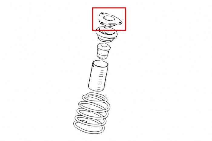 Hardrace Front Reinforced Top Mount - Ford Focus Mk2 ST/RS