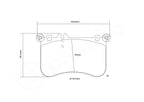 Brembo Sport HP2 Front Brake Pads - 07.B314.94 - Mercedes A45 W176/CLA45 C117
