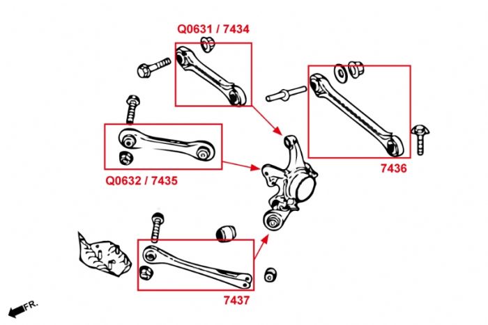 Hardrace Rose Joint Rear Camber Arm (Adjustable) - BMW F Chassis