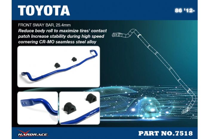 Hardrace Front Anti-Roll Bar - Toyota GR86 & GT86