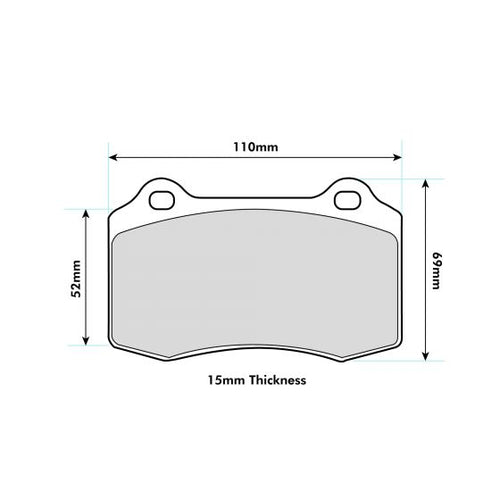 PBS ProTrack Tesla Model S Rear Performance Brake Pads 8003PT