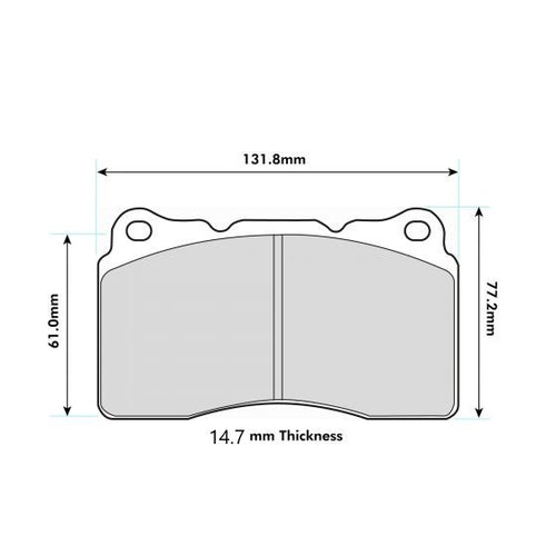 PBS ProRace Tesla Model S Front Performance Brake Pads 8017PR14.7T