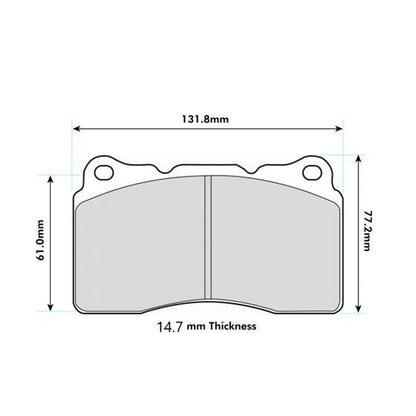 PBS ProRace Tesla Model S Front Performance Brake Pads 8017PR14.7T