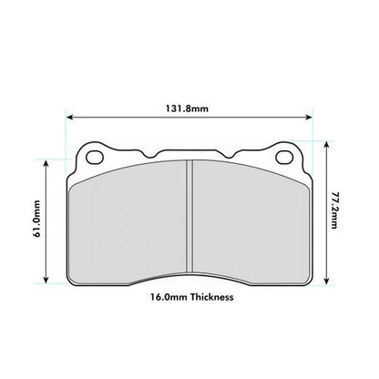 PBS ProTrack Ford Fiesta ST180 & ST200 Rear Performance Brake Pads 8171PT