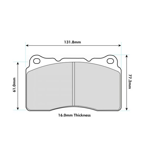 PBS ProComp Audi TTRS 8J Front Performance Brake Pads 8017PC